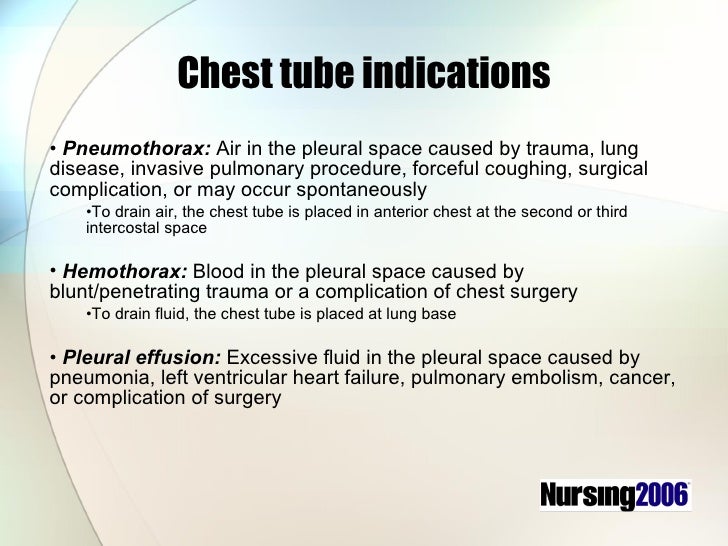 Chest tubes