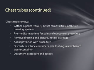 Chest tubes | PPTX
