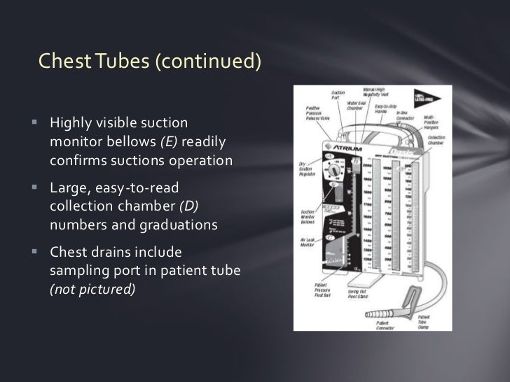Chest tubes