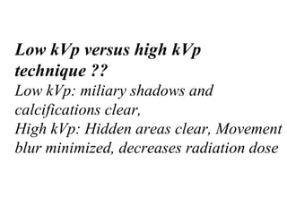 Chest XRay and other imaging investigations of chest, CT chest, HRCT ...
