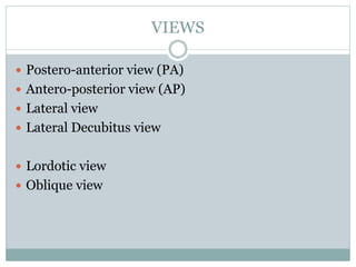 Lordotic View Chest X Rays | PPTX