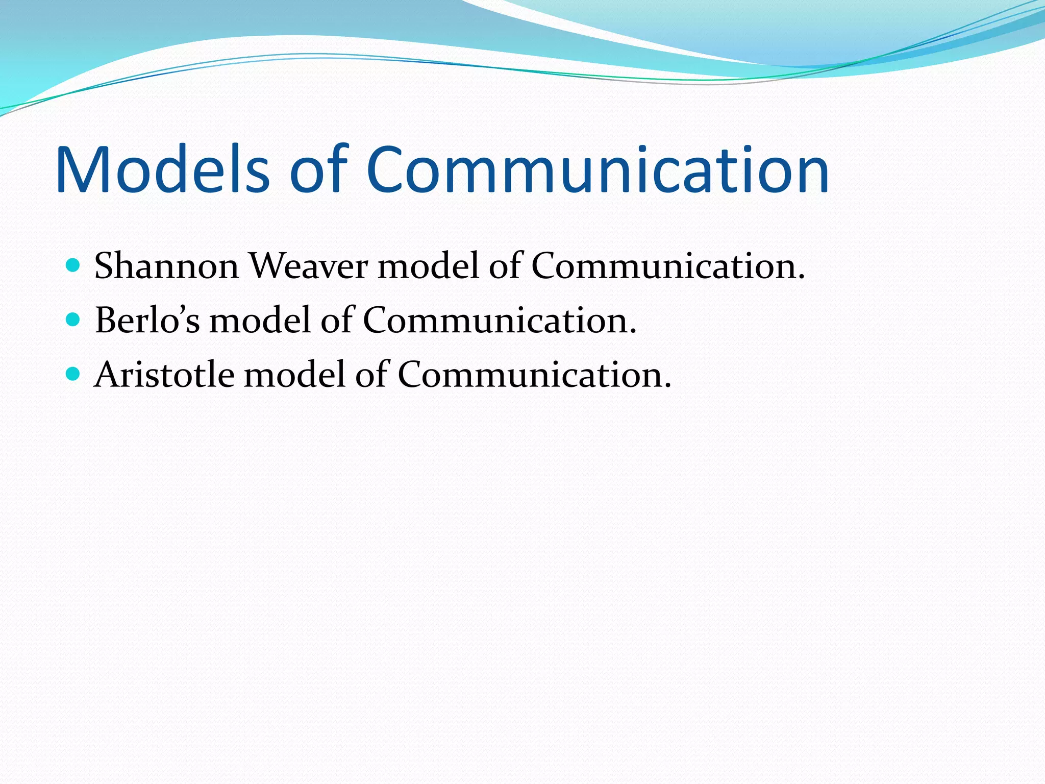 communication process and models | PPTX | Email | Internet