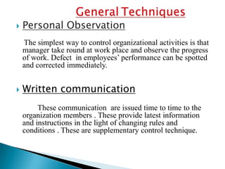 control technique's | PPTX