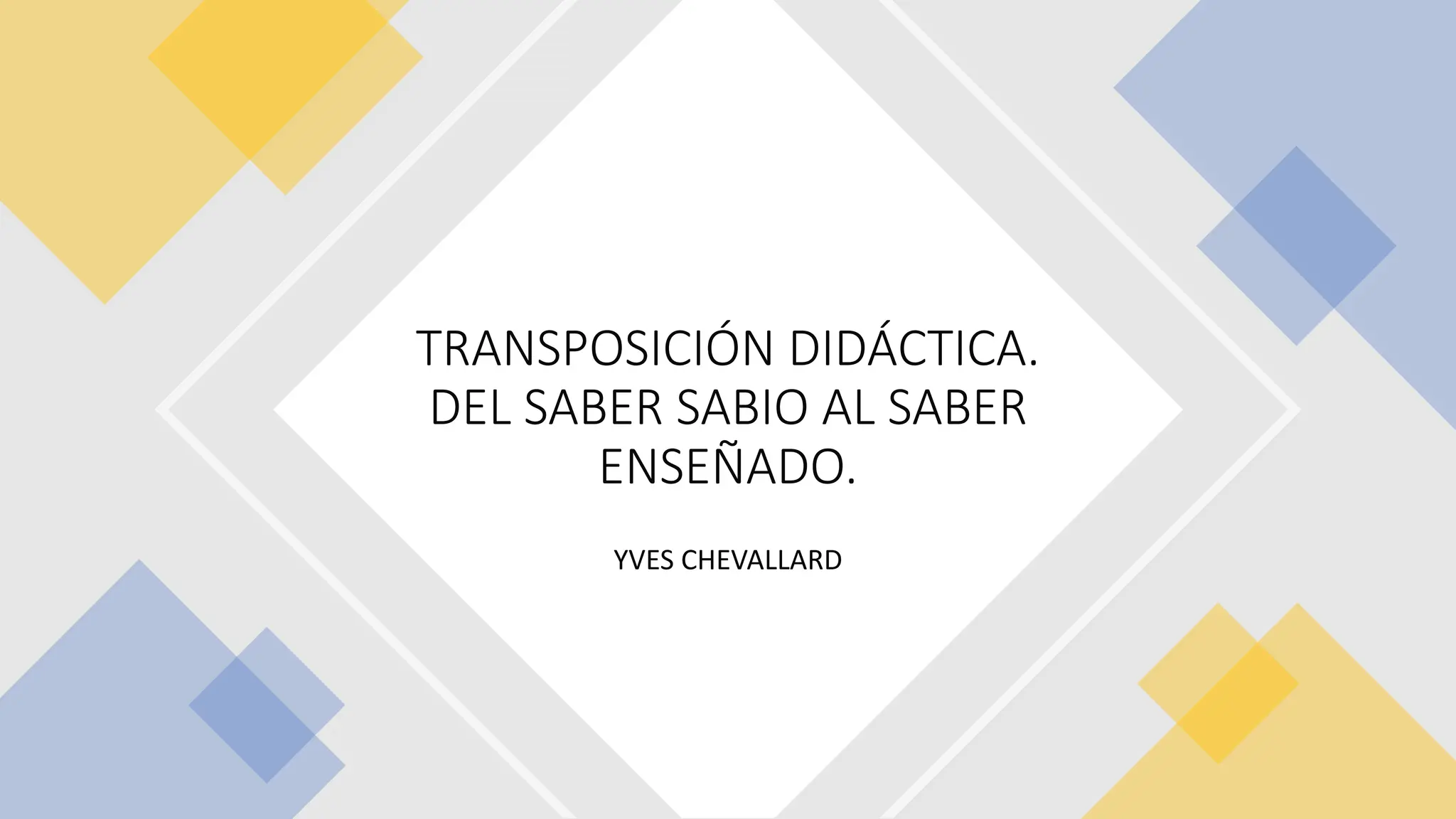 chevallard, la transposicion didactica.. | PDF