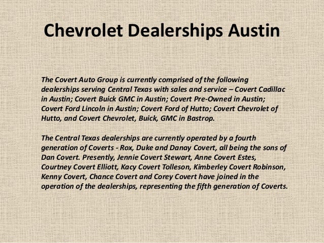 Covert Gmc Austin >> Chevrolet dealerships austin Covert Gmc Austin >> Chevrolet dealerships austin
