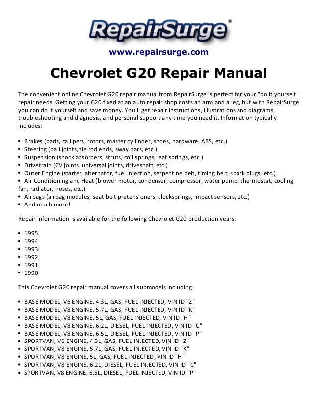 Free Chevrolet Repair Manual Download Free Chevrolet Repair Manual Download