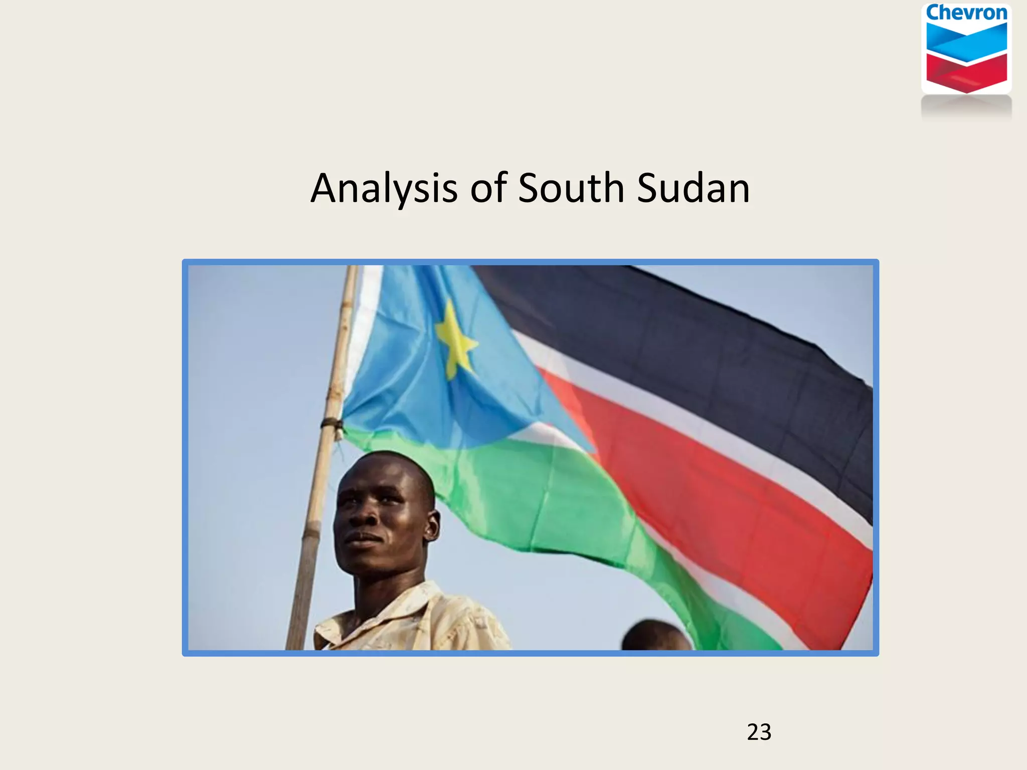 Analysis  of  South  Sudan  

23  

 