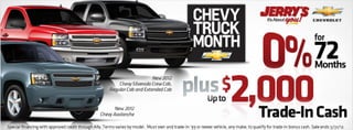 Chevy Truck Month at Jerry's Chevrolet!