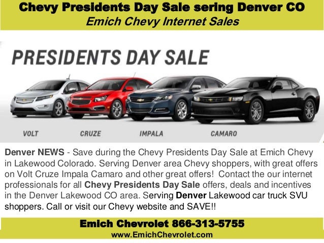 Chevy Presidents Day Sale to Denver Lakewood Colorado ...