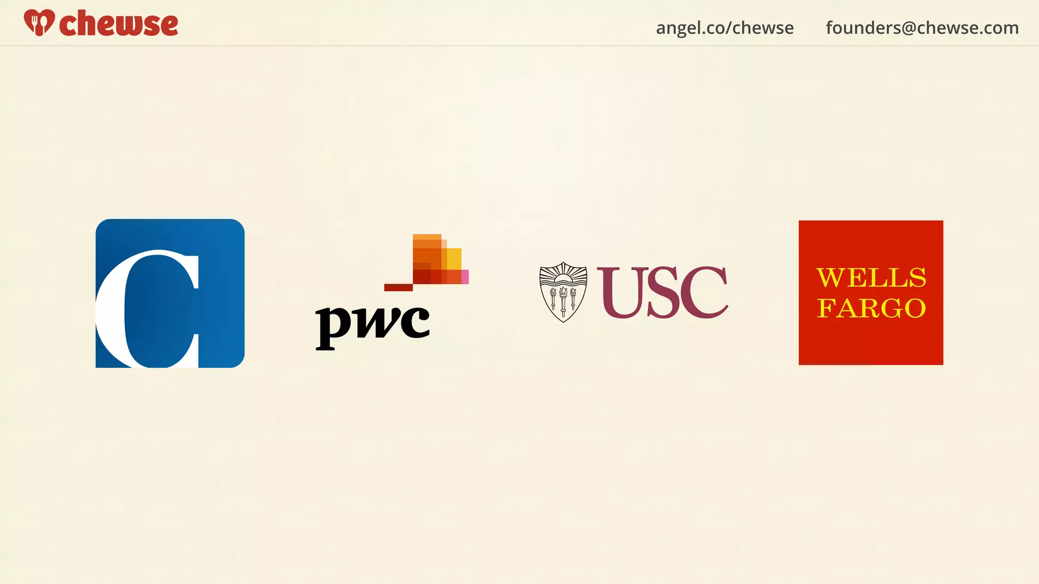 angel.co/chewse founders@chewse.com