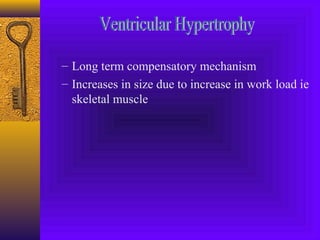 – Long term compensatory mechanism
– Increases in size due to increase in work load ie
  skeletal muscle
 