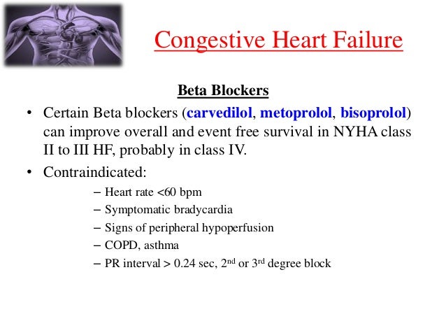 Beta blockers and chf
