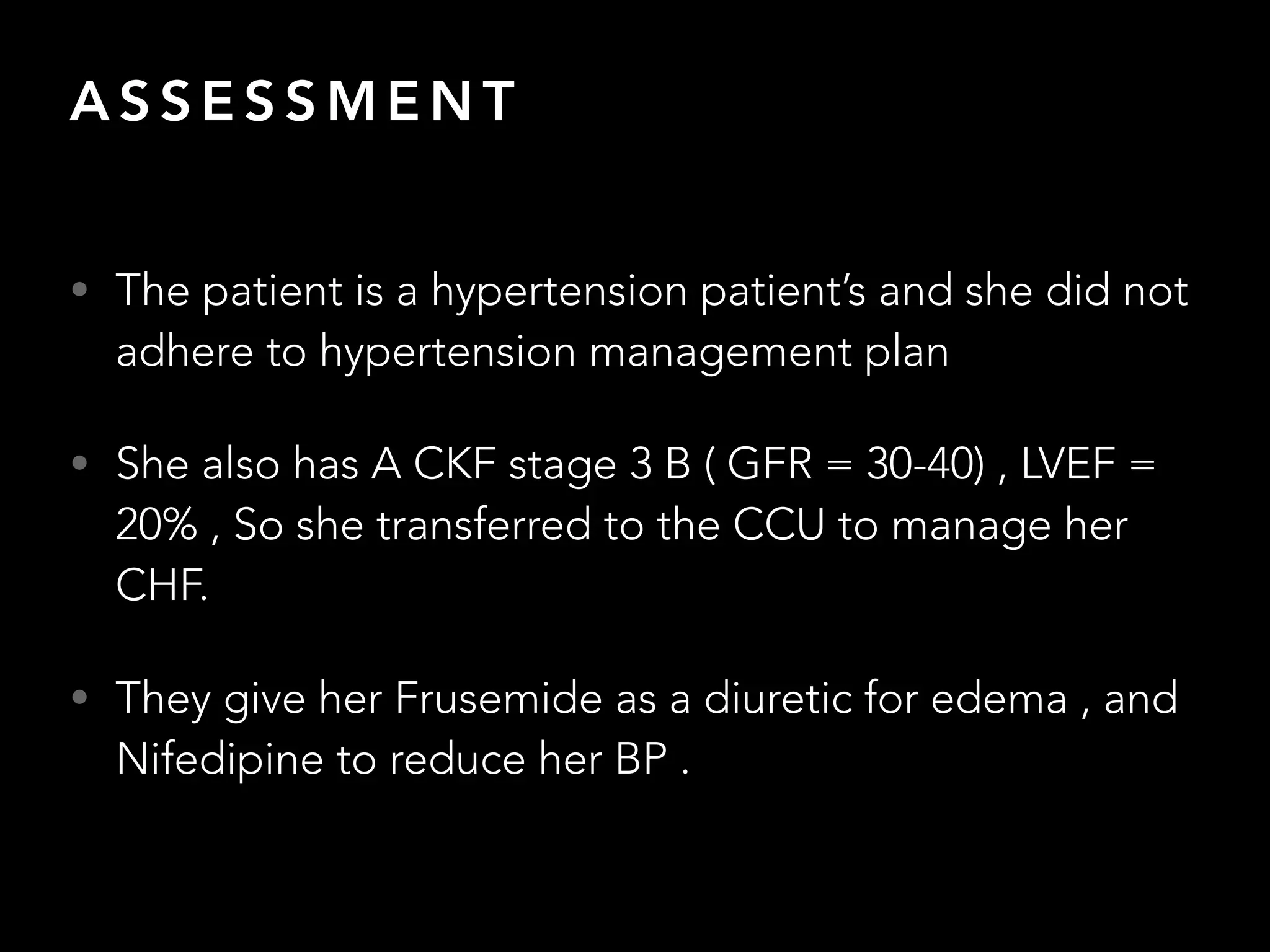 Congestive Heart Failure Case Presentation | PDF