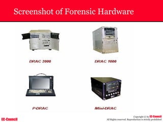 EC-Council
Copyright © by EC-Council
All Rights reserved. Reproduction is strictly prohibited
Screenshot of Forensic Hardware
 