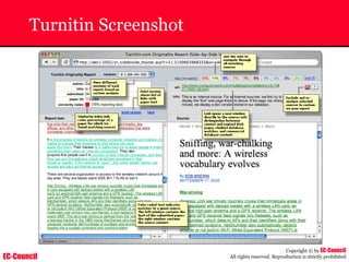 EC-Council
Copyright © by EC-Council
All rights reserved. Reproduction is strictly prohibited
Turnitin Screenshot
 
