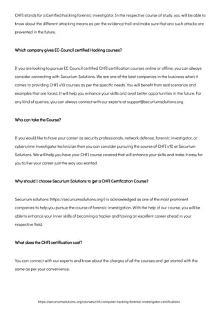 CHFI Certification PDF CHFI Certification PDF