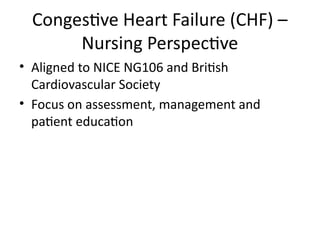 Comprehensive Nursing Approach to Congestive Heart Failure Management ...
