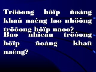 Tröôøng hôïp ñoàngTröôøng hôïp ñoàng
khaû naêng laø nhöõngkhaû naêng laø nhöõng
tröôøng hôïp naøo?tröôøng hôïp naøo?
Bao nhieâu tröôøngBao nhieâu tröôøng
hôïp ñoàng khaûhôïp ñoàng khaû
naêng?naêng?
 