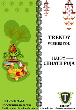 Hello Everyone! TRENDY wishes you "Happy CHHATH PUJA"