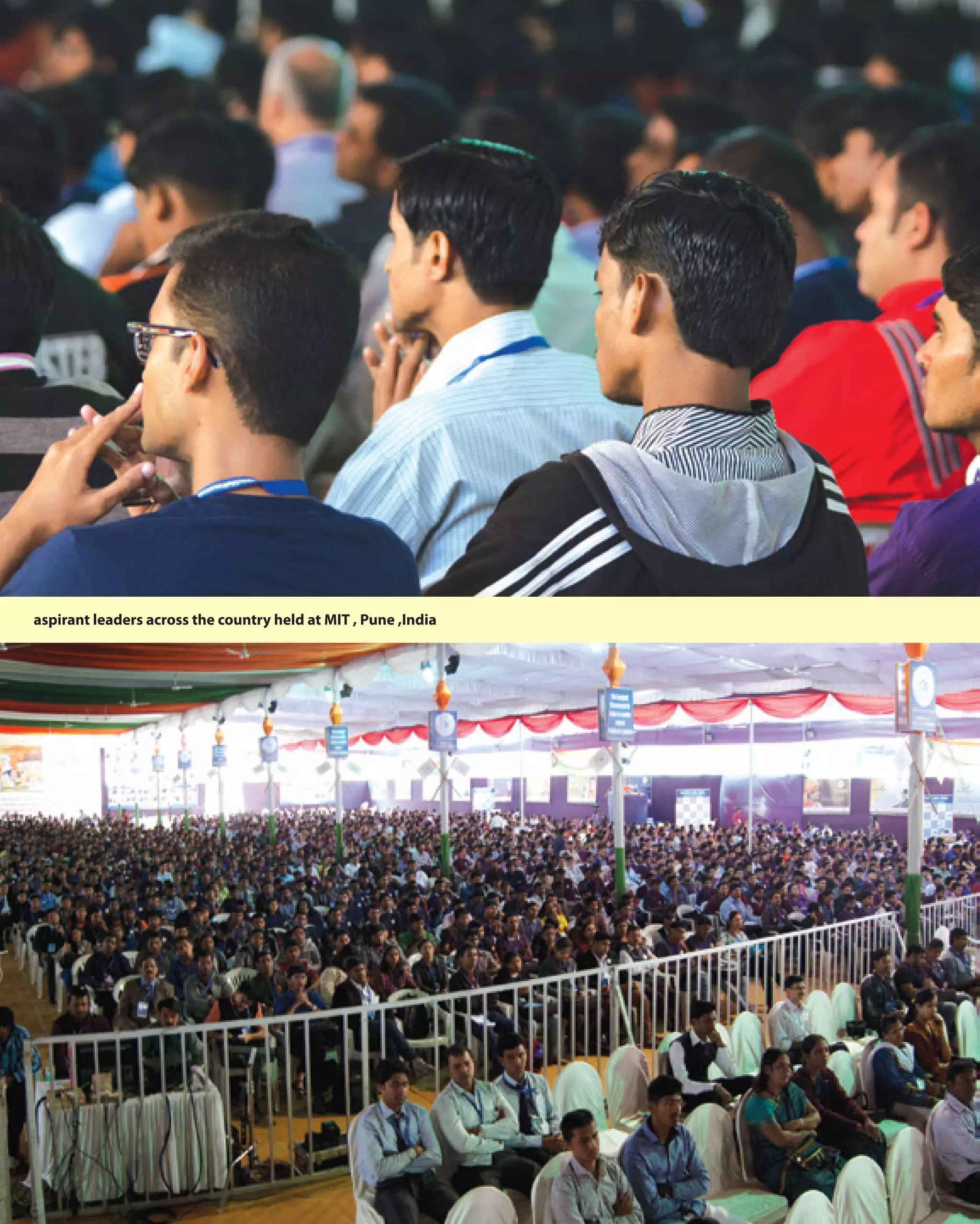 aspirant leaders across the country held at MIT , Pune ,India

Chhatrarth - February 2014 23

 