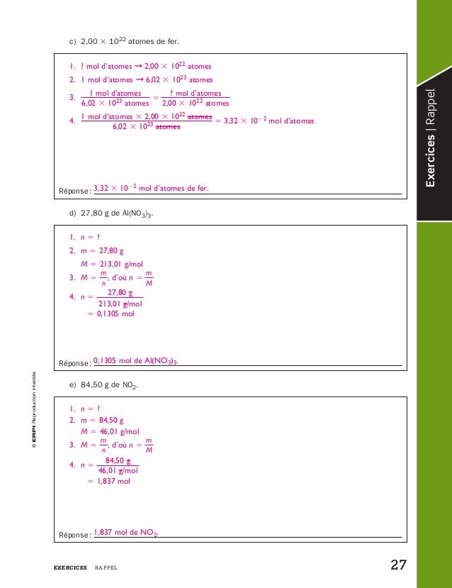 Chi 5061 Chap0 P21 32 Exercices