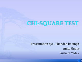 Presentation by:- Chandan kr singh
                      Anita Gupta
                    Sushant Yadav
 