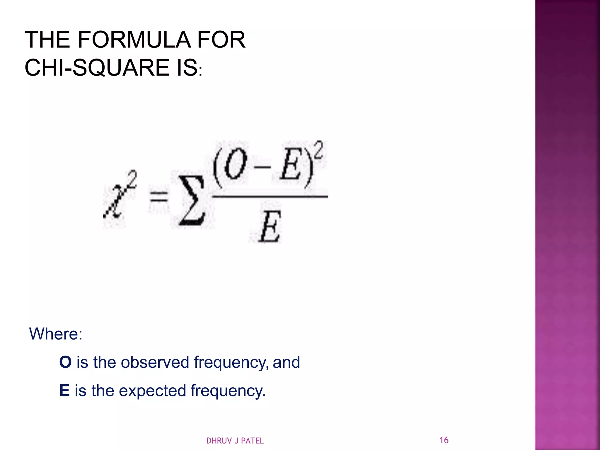 Chi squared test