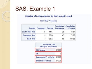SAS: Example 1
 