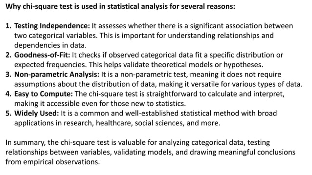 Chi-Square Test Non Parametric Test Categorical Variable | PPT