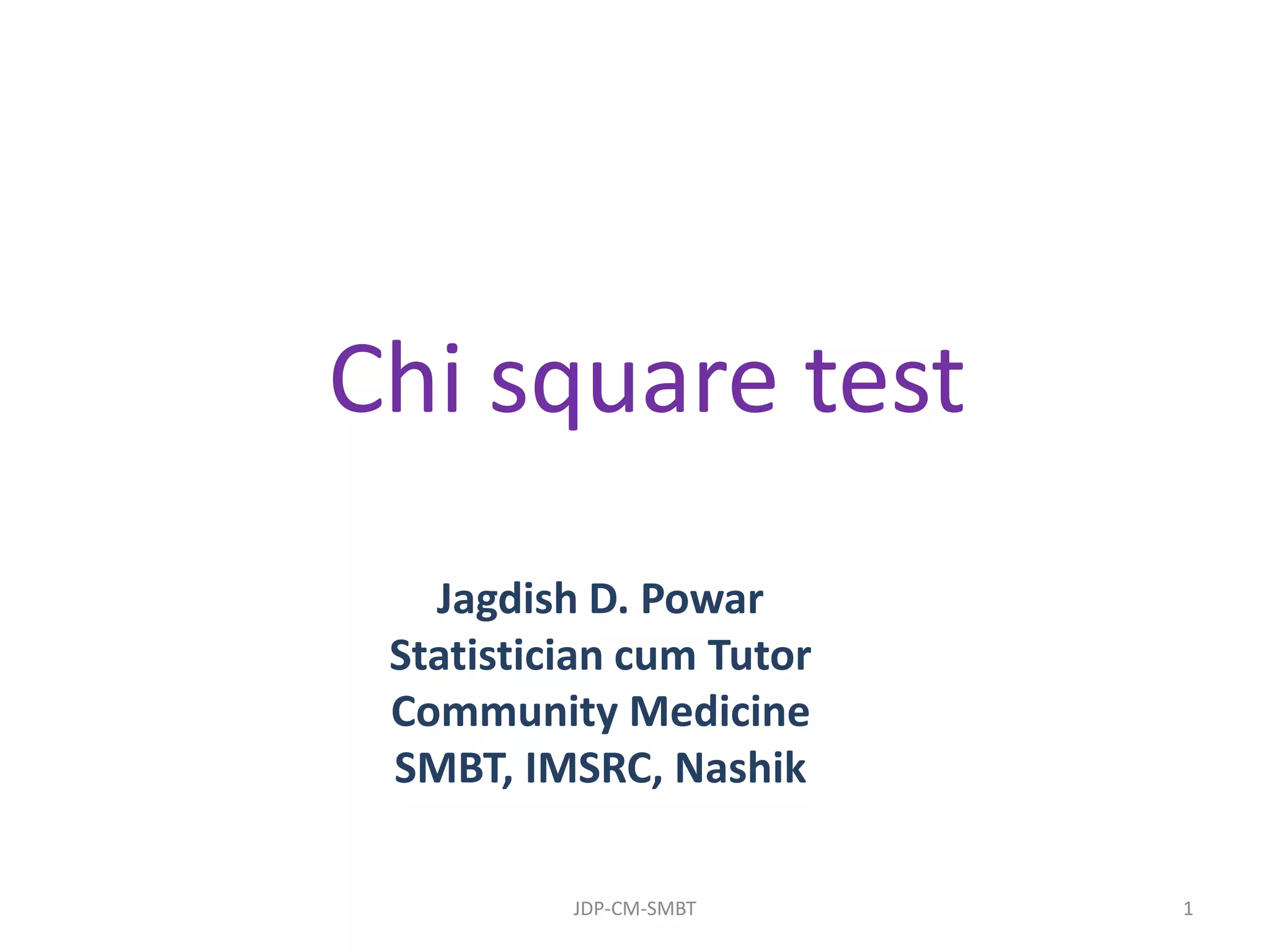Chi square test | PPTX
