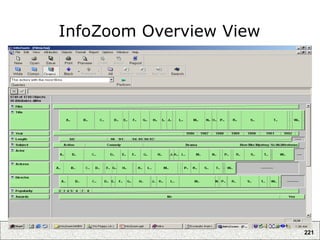 221
InfoZoom Overview View
 