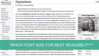 WHICH FONT SIZE FOR BEST READABILITY?
 