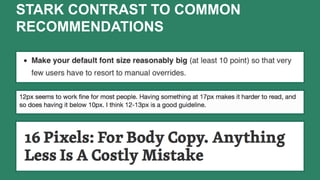 Make it Big! The Effect of Font Size and Line Spacing on Online Readability.