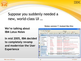 Open by Design:  How IBM Partnered with the User Community in the Redesign of Lotus Notes