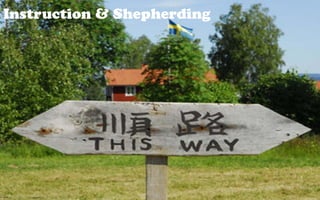 Instruction  Shepherding
  Instruction  Shepherding
 