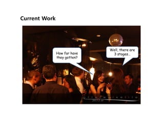 Current Work




                              Well, there are
               How far have    3 stages…
               they gotten?
 