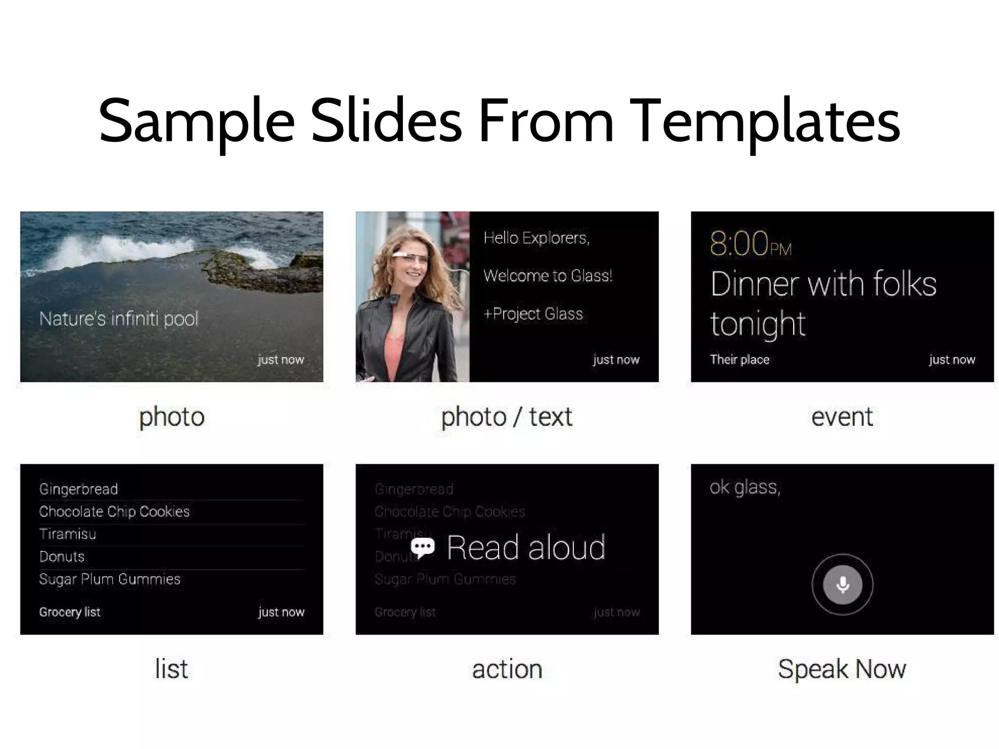 Sample Slides From Templates
 