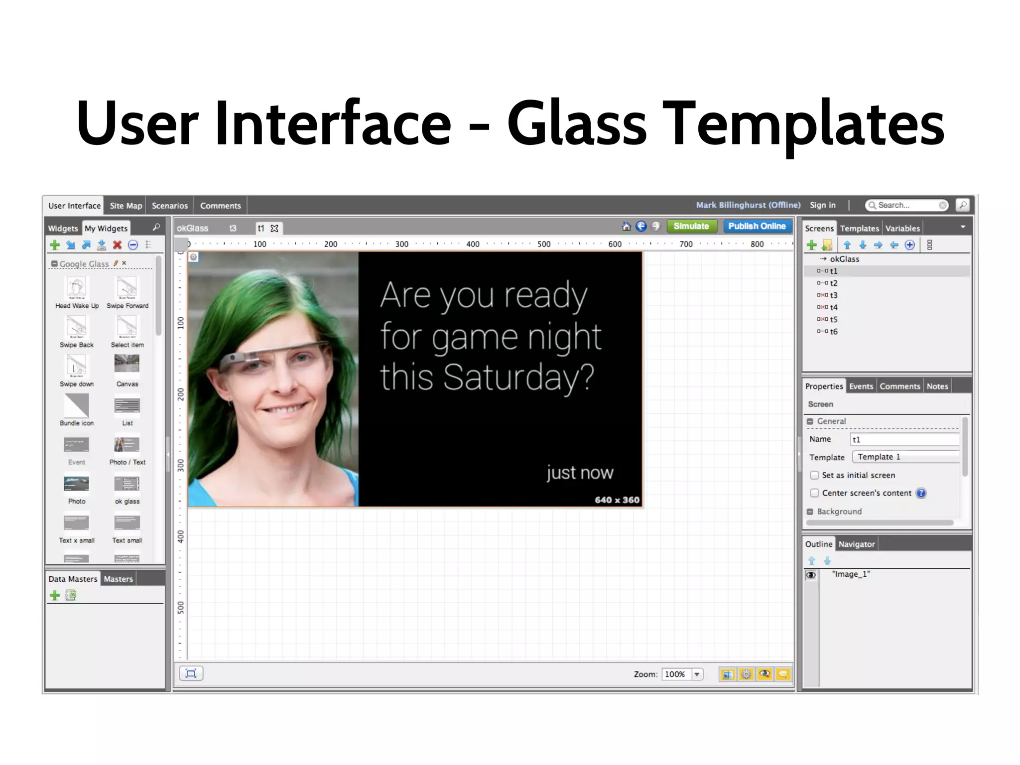 User Interface - Glass Templates
 