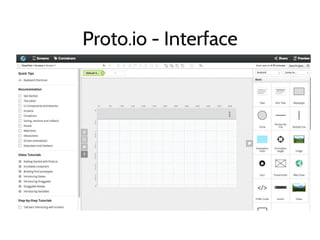 Proto.io - Interface
 