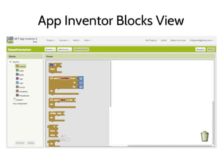 App Inventor Blocks View
 