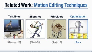 Yuki Koyama and Masataka Goto (AIST, Japan) | OptiMo: Optimization-Guided Motion Editing for Keyframe Character Animation ...