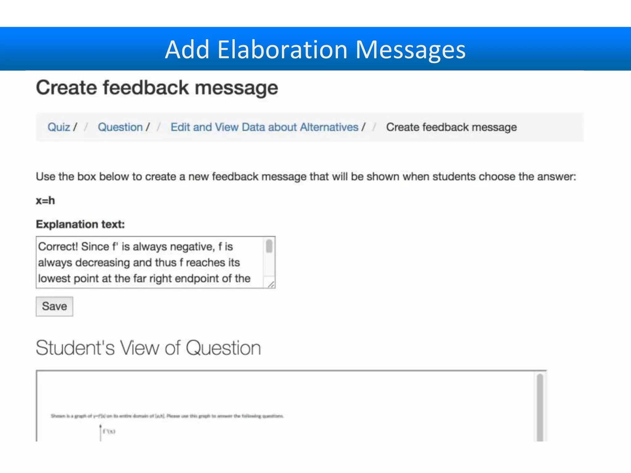 Add Elaboration Messages
 