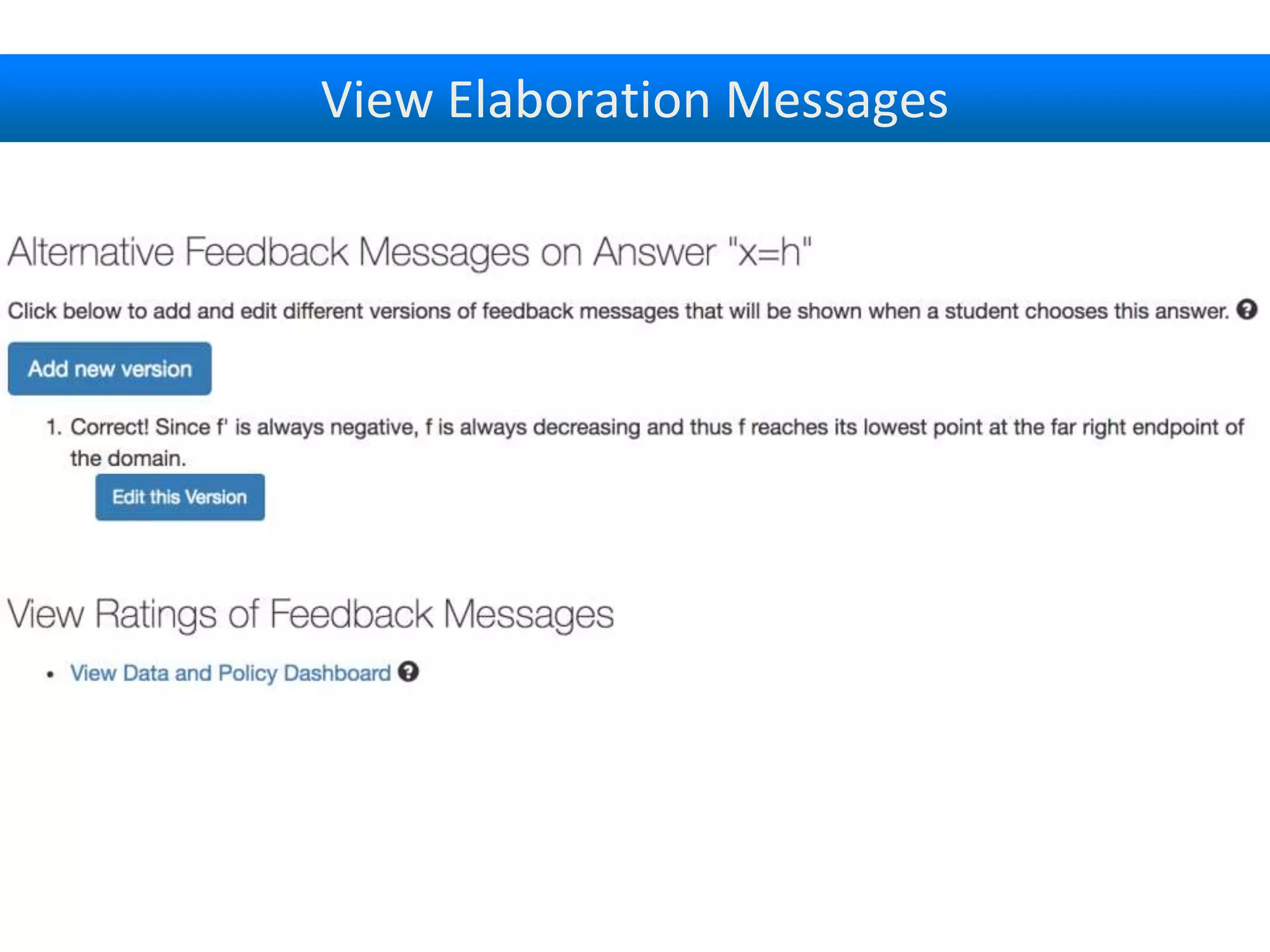 View Elaboration Messages
 