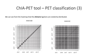 ChIA-PET tool – PET classification (3)
We can see from the heatmap that the chimeric ligations are randomly distributed.
 
