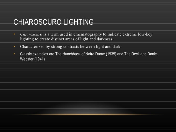 chiaroscuro lighting