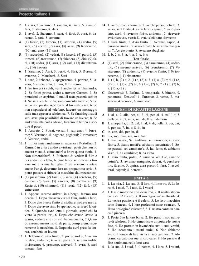 nuovo progetto italiano 1 esercizi pdf free