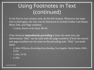 Chicago 16e PPT the basics of chicago style | PPT