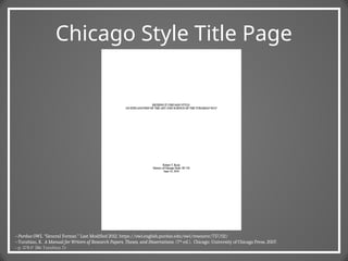 Chicago 16e PPT the basics of chicago style | PPT