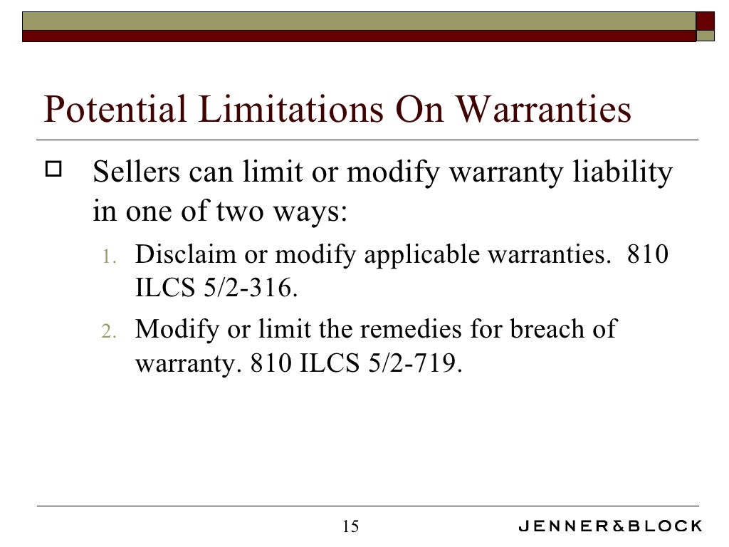 UCC Breach of Warranty