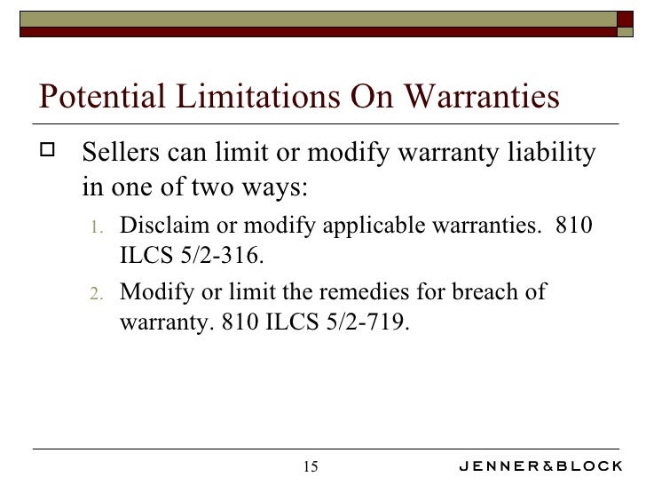 UCC Breach of Warranty